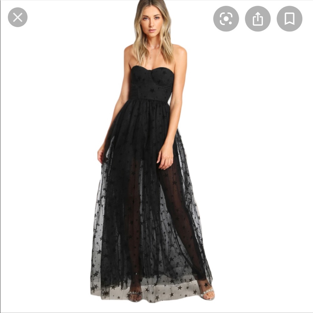 Black star dress romper